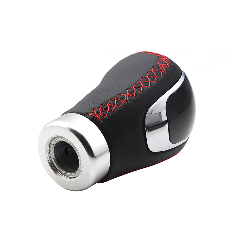 5 スピードレザーレッドステッチギアシフトノブユニバーサル車のギアスティックシフトノブレバーマニュアルトランスミッション M8 M10 M11 M12