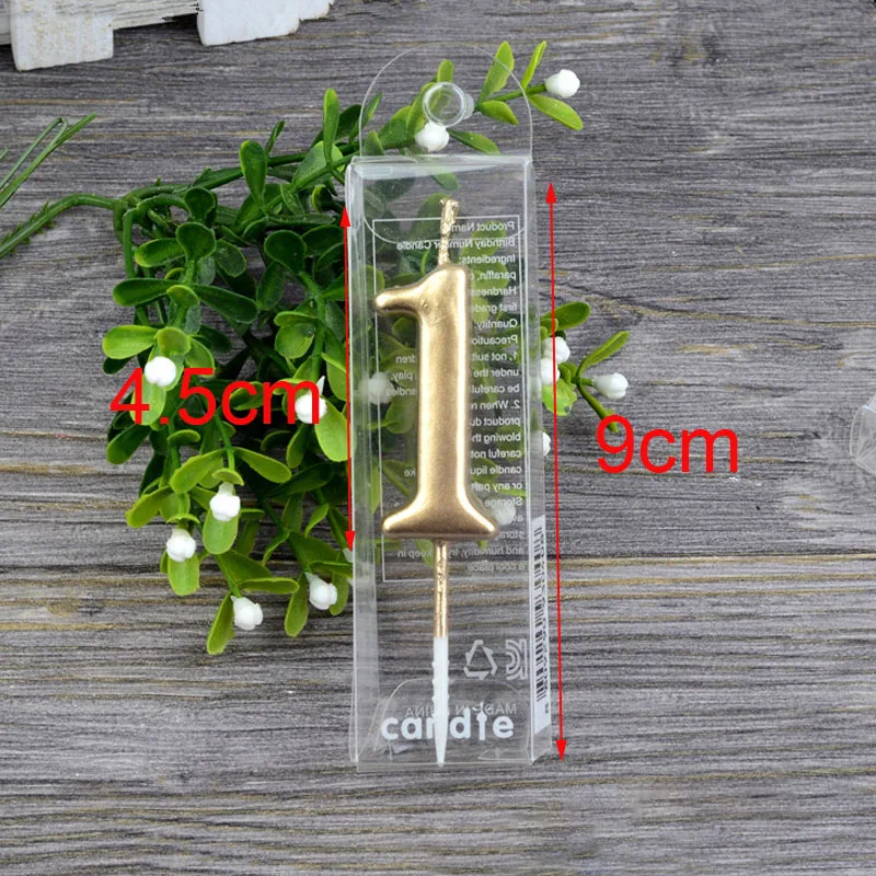 1 Chiếc Vàng Chúc Mừng Sinh Nhật Số Bánh Nến 0 1 2 3 4 5 6 7 8 9 Bánh Topper bé Gái Bé Trai Thanh Bé Dự Tiệc Cung Cấp Trang Trí