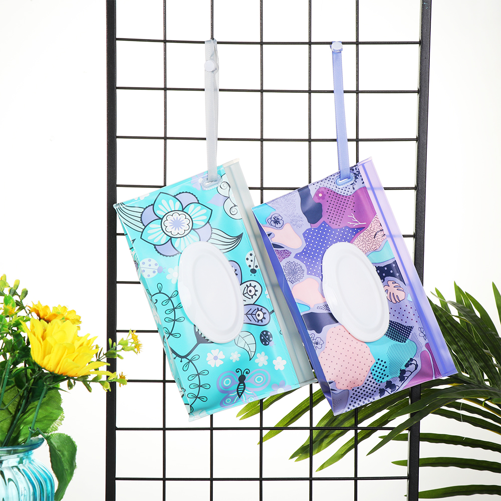 2 Chiếc Ốp Dây Di Động Cho Bé Khăn Ướt Hộp Khăn Lau Hộp Đựng Thân Thiện Với Môi Trường, Dễ Dàng Mang Theo Kiểu Kẹp Đựng Mỹ Phẩm Khăn Lau Trường Hợp