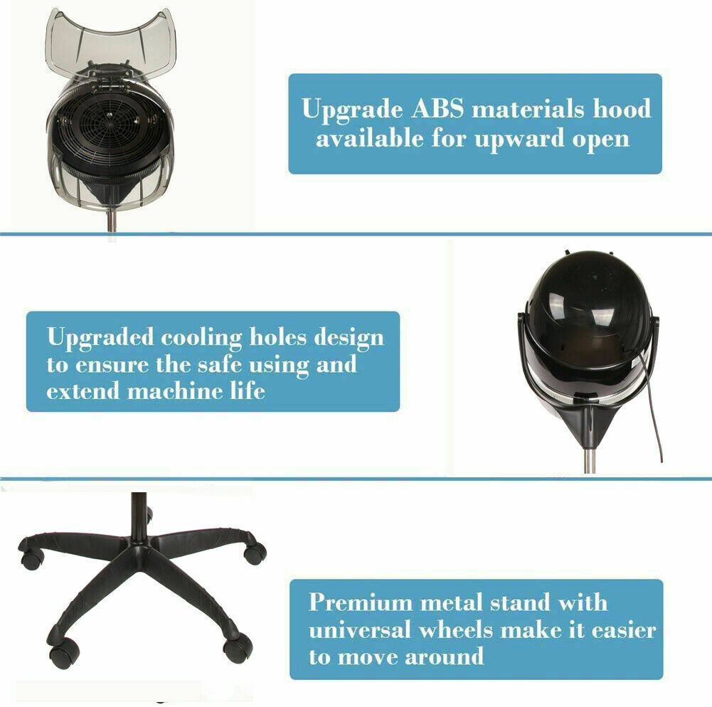 Pro Stand Haartrockner verstellbar Kapuze Boden Haar haube Trockner Salon Haars tyling Tool einstellbare Temperatur Timing