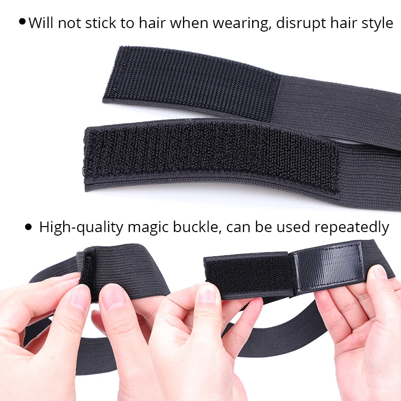 Tóc Giả Ban Nhạc Cho Các Cạnh Tan Chảy Ban Nhạc Cho Ren Tóc Giả Có Thể Điều Chỉnh Magic Miếng Dán Edge Slayer Ban Nhạc 2.5-4Cm Chiều Rộng bộ Thun Cho Tóc Cạnh
