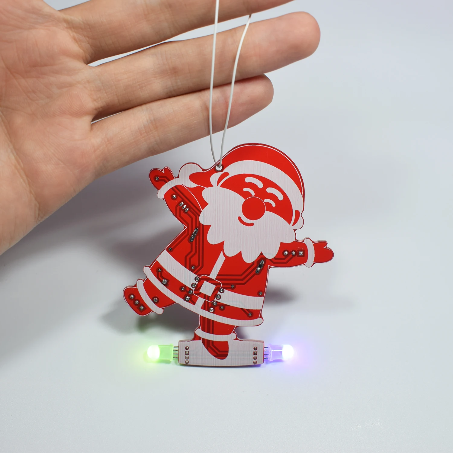 DIY 산타 클로스 크리스마스 트리 장식 장식 음악 RGB LED 전자 키트