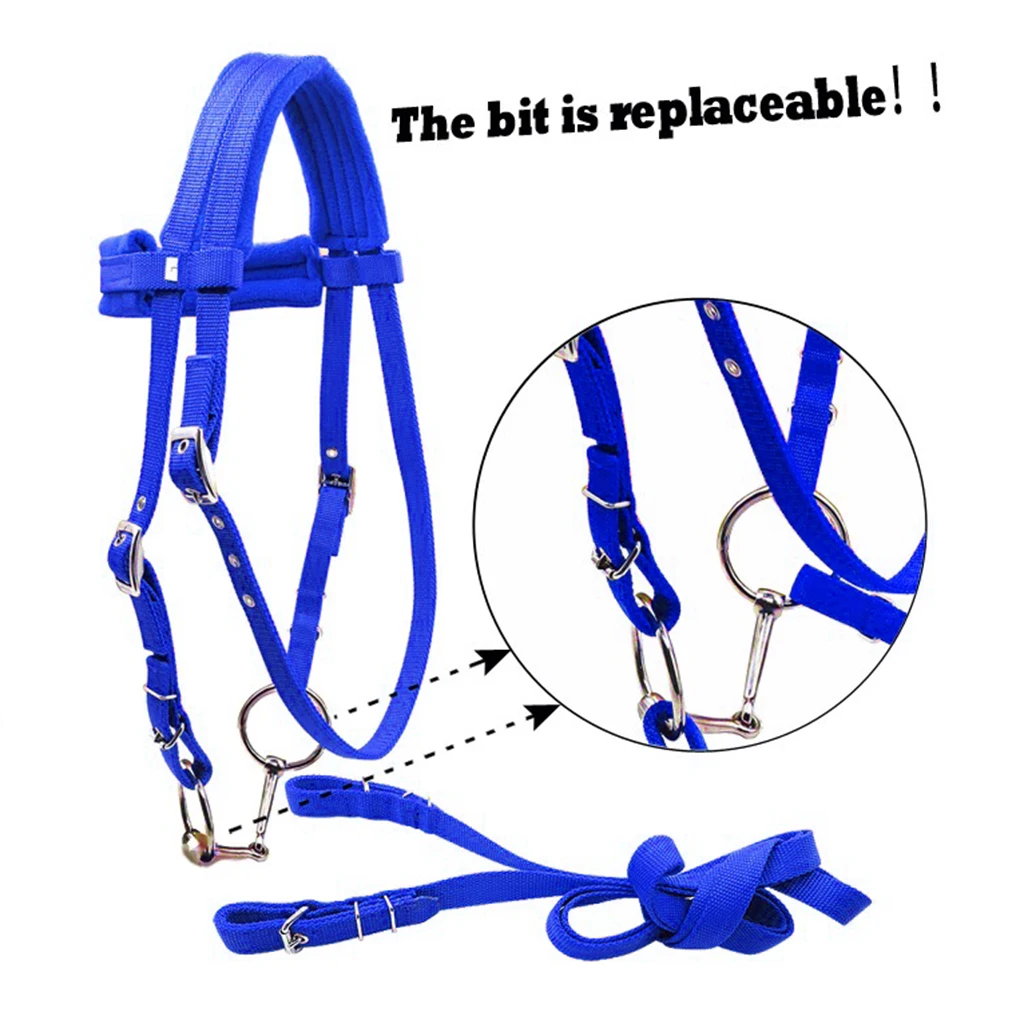 Durable Pferd Zaumzeug Pferd Rein Kopfstück Verdickt Halter Reit Getriebe Pferd Rein Harness Headstalls Abnehmbare Trense