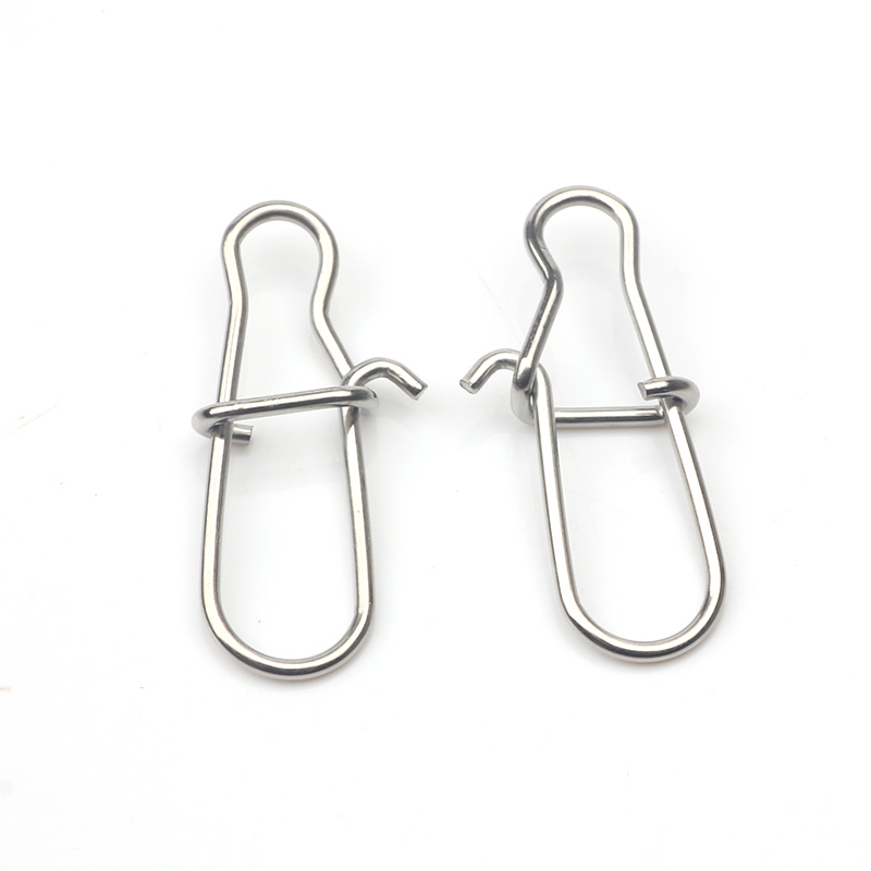 롬핀 100개 000-5 #   낚시 좋은 후크 스냅 핀 304 스테인레스 스틸 낚시 배럴 회전 루어 커넥터 액세서리 Pesca