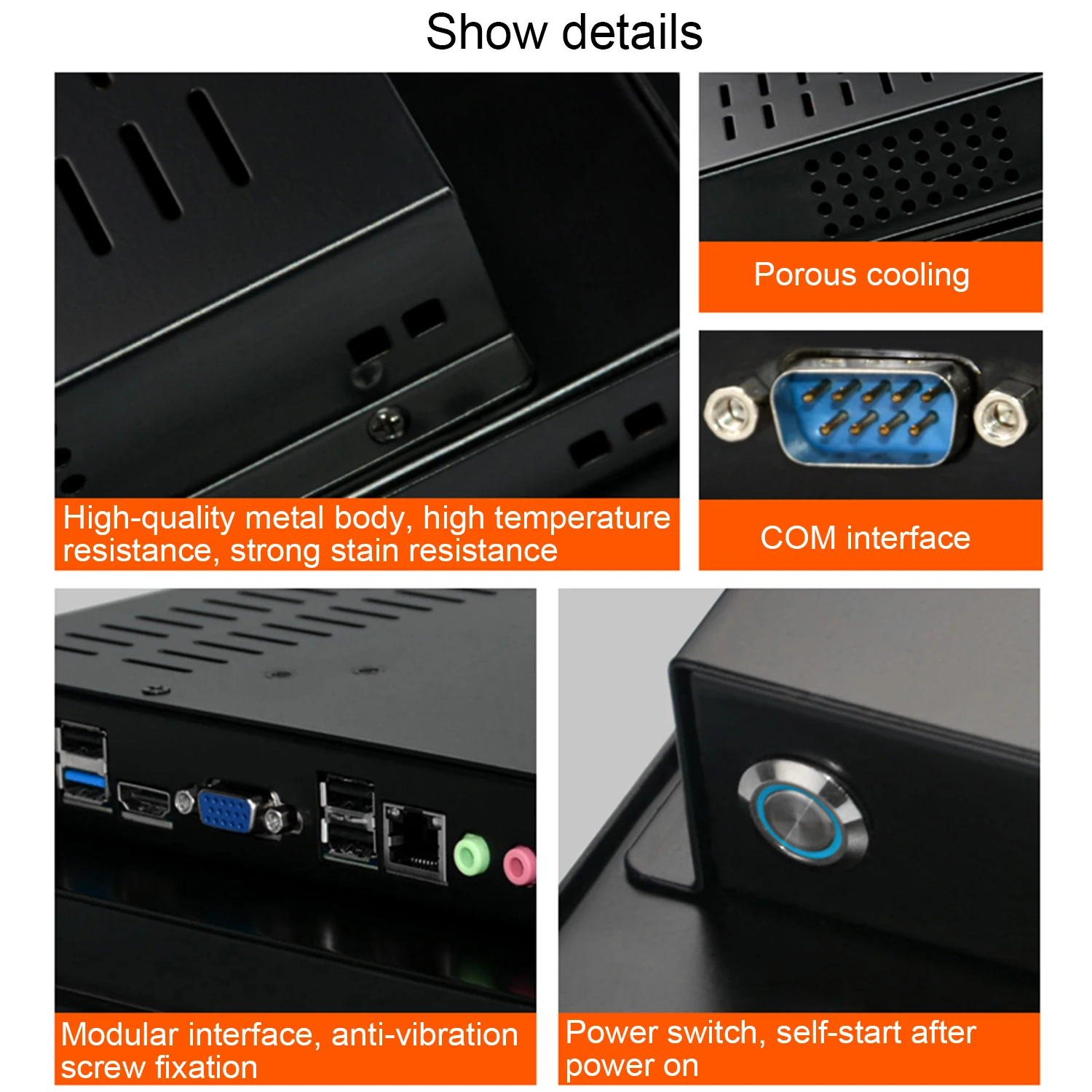 14 15.6 17.3 inch industrial mini computer all in one panel pc with resistive touch screen built-in wifi for win10 pro 1366x768