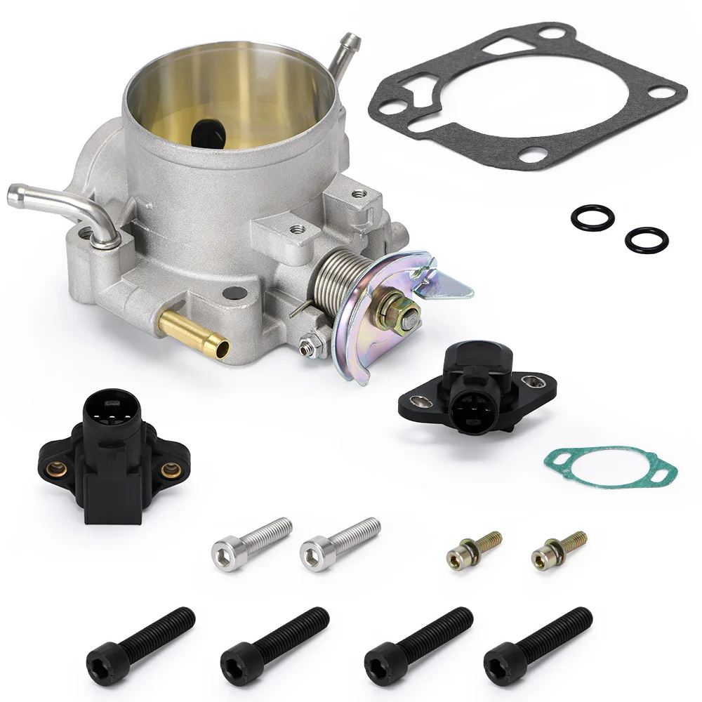 Manopla de admissão de alumínio e prata, 70mm, corpo do acelerador para honda b16 b18 d16 f22 b20 d/b/h/f eg ek h22 pqy6959