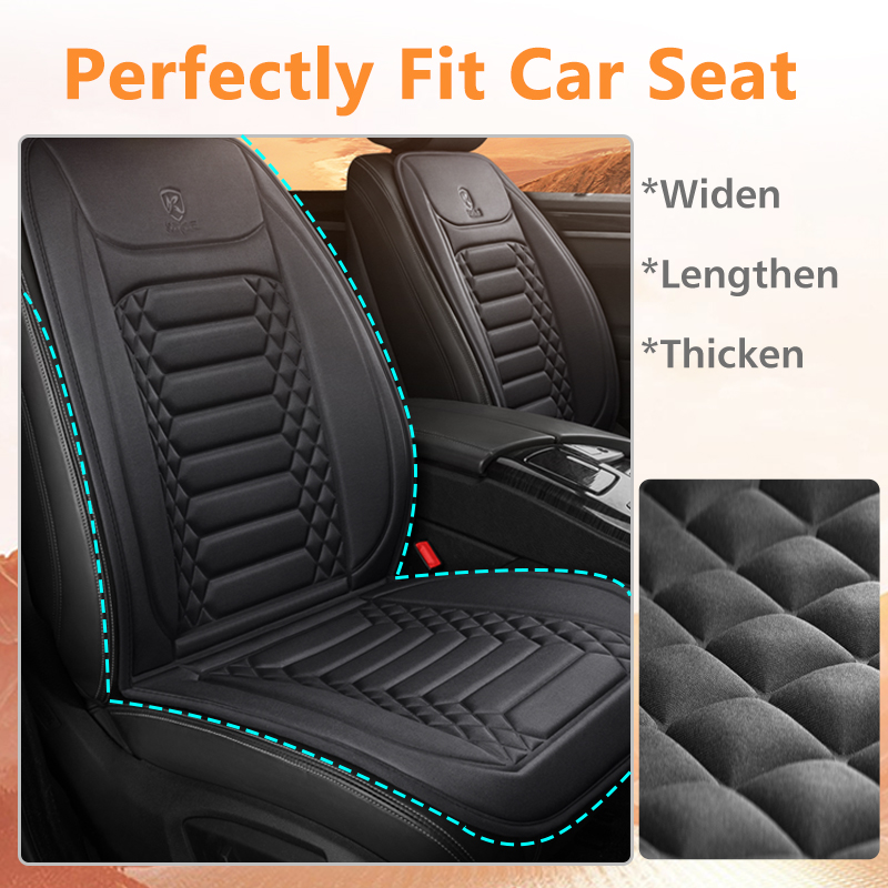 1/2 Uds. Funda para asiento de coche con calefacción de 12V, cojín para asiento de coche, Protector Universal para asiento de coche, conjunto de almohadillas para capa