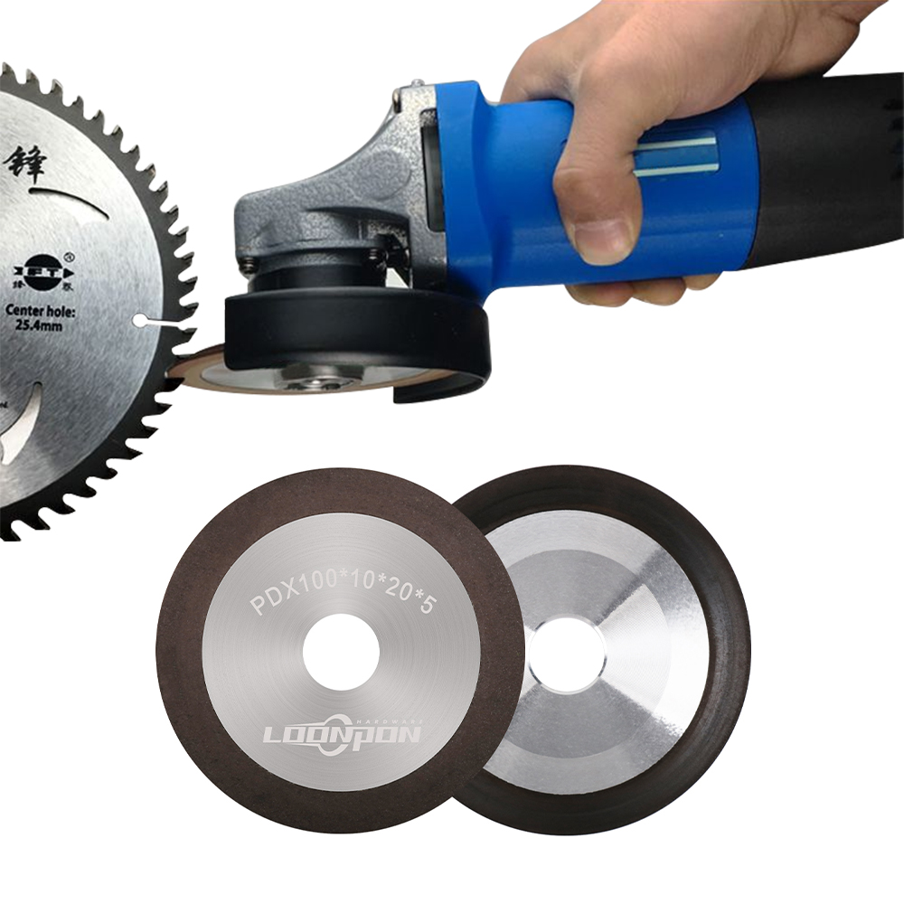 Disco de muela de diamante, herramienta de corte de acero de tungsteno, amoladora afiladora, grano circular, 75/100/125/150mm, 150-320