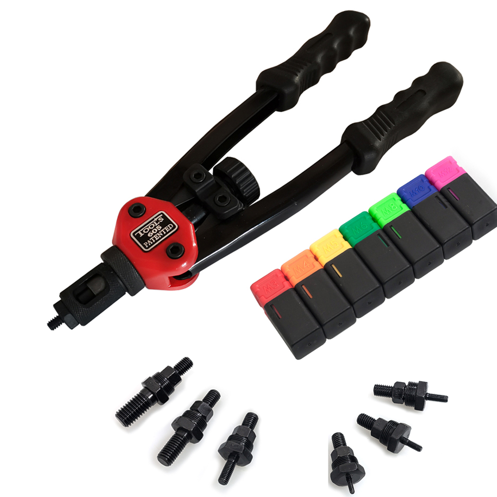 ALLSOME BT-605 Riveter Gun tool Hand Insert Rivet Nut Tool Manual Mandrels M3 M4 M5 M6 M8 M10 M12 HT2597