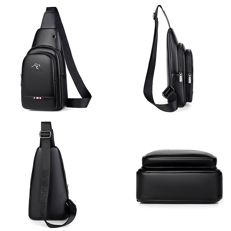 Herren Brusttasche Umhängetasche Luxus Design Langlebige PU Leder Handtasche Brusttasche Vintage Freizeit Herren Handtasche Schultertasche