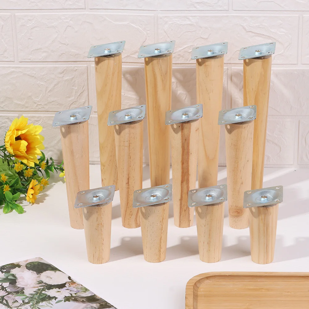 4/8/15/20Cm Chiều Cao Nội Thất Bằng Gỗ Chân Nghiêng Nón Sofa Giường Tủ Bàn Ghế Thay Thế chân Dốc Chân Thon Gọn Chân