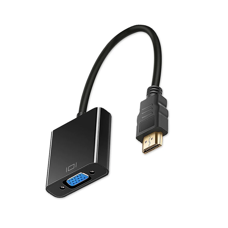 Adaptador HDMI de 1080P compatible con VGA, convertidor macho a hembra para PS4, con Cable de Audio y vídeo, compatible con HDMI, VGA para PC y TV