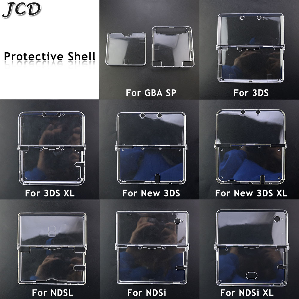 JCD Plastic Clear Crystal Protective Hard Shell Skin Case Cover For GBA SP NDSL DSI NDSi XL 3DS XL New 3DS XL LL Console