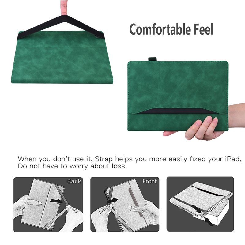 Dompet Bisnis Penutup Kulit Lipat Funda untuk Kindle Fire HD 10 Plus 2021 Casing Berdiri Lembut untuk Fire HD 10 Casing 2021 2019 2017