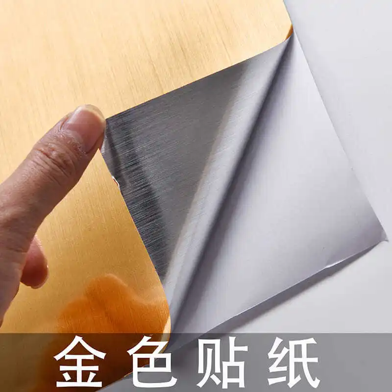 3D คลาสสิกวอลเปเปอร์กันน้ำมันสำหรับห้องครัวกาวในตัวสติกเกอร์ติดผนังอลูมิเนียมฟอยล์สติ๊กเกอร์แปะผนังตู้
