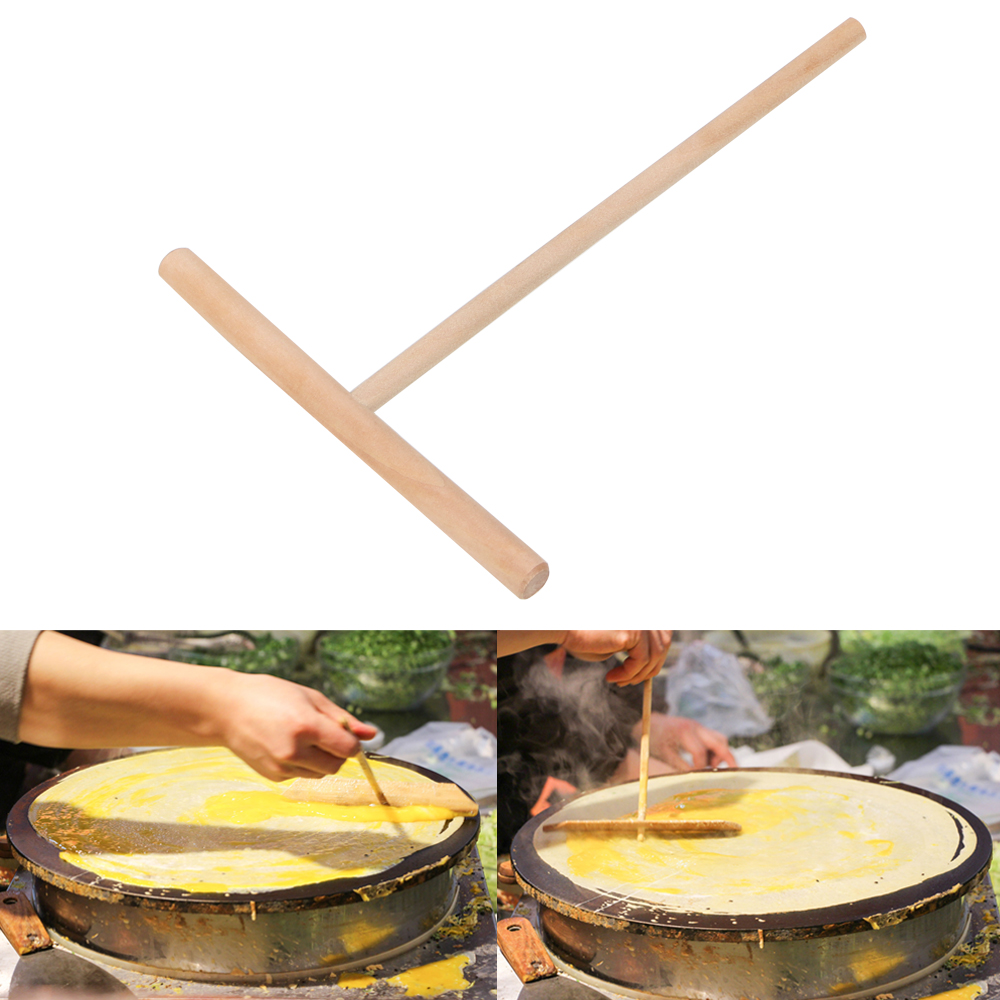 Pancake Tool Wooden Chinese Specialty Crepe Maker Pancake Batter Spreader Stick Home Kitchen Tools