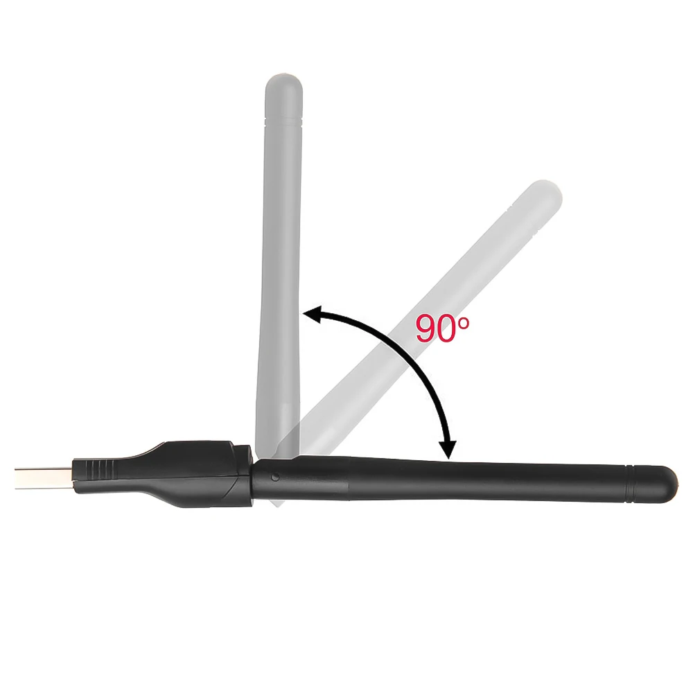 Kebidumei 150m usb 2.0 wifi placa de rede sem fio 802.11 b/g/n lan adaptador mini wi fi dongle para computador portátil com antena MT-7601