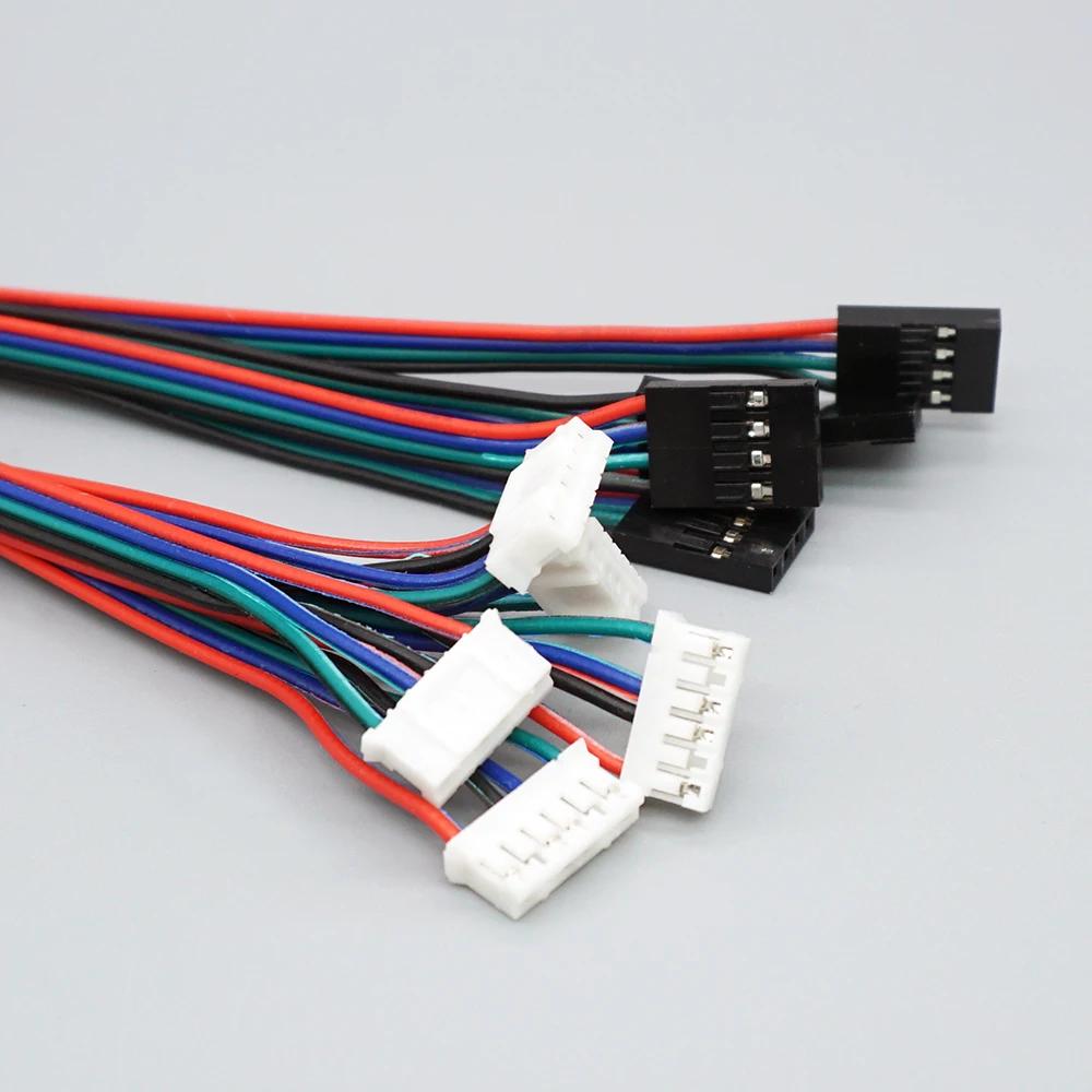 5ชิ้น/ล็อต3D ชิ้นส่วนเครื่องพิมพ์ Stepper Motor Cable 1M/2M 2.54 4pin-XH2.0 6pin สำหรับ Stepper Motor สายตัวเชื่อมต่อ