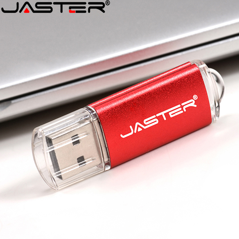 JASTER Nuovo Creativo Con Portachiavi USB 2.0 Flash Drive 128GB 64GB 32GB 16GB 8GB 4GB 128MB Pendrive Moda 9 Colori U Stick Regalo