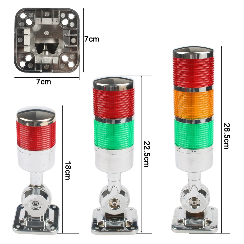 DC12V 24V AC110V 220V Công Nghiệp Đa Lớp Ngăn Xếp LED Tín Hiệu Báo Động Thận Trọng Ánh Sáng Cho Máy Móc Báo Động Đèn LTA tháp