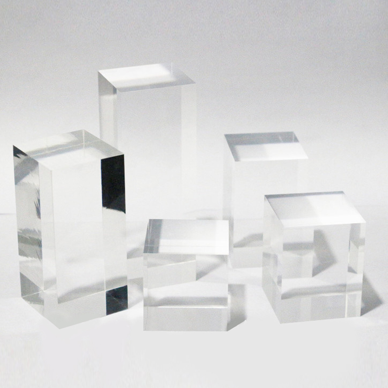 Acrylic Mặt Tỳ Hưu Màu Vuông Dập Trong Suốt Chặn Mỹ Phẩm Đỡ Đạo Cụ Chụp Ảnh Búp Bê Nước Hoa Nhẫn Giá Đỡ