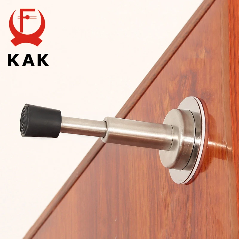 KAK Edelstahl-Türstopper, nicht stanzbar, hydraulischer Pufferdämpfer, Wandschutz, Wandmontage, Gummi-Türstopper, Türbeschläge