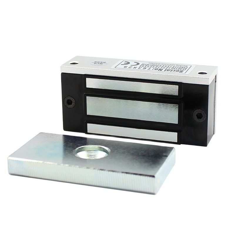 KINJOIN 12V Kunci Laci Elektronik Ruang Pelarian Kunci Pintu Kabinet Magnetik Listrik 60Kg 100Lbs Daya Tahan Elektromagnetik