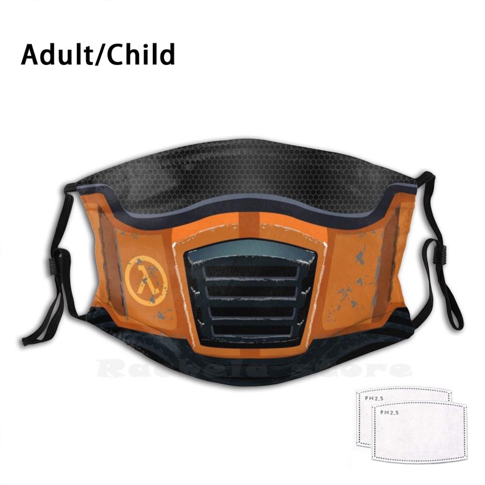 Casco de media vida para adultos y niños, máscara con filtro antipolvo Diy, media vida, armadura de poder, Ranger, caza de asalto