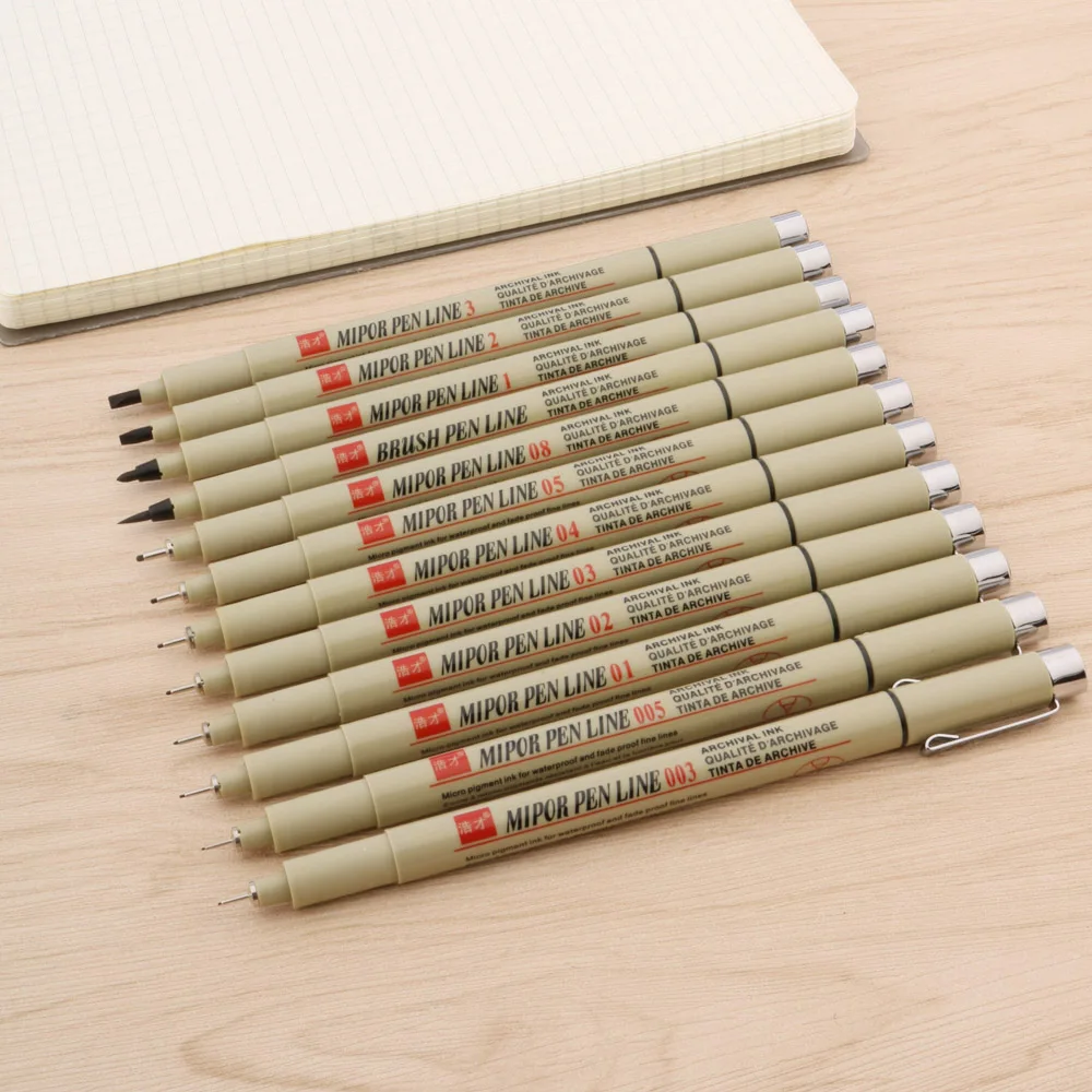 Chất Lượng Cao Micron Sắc Tố Neelde Bàn Chải Mềm Bút Vẽ 003 005 Chống Nước Bút Đánh Dấu Vẽ Văn Phòng Phẩm Vật Dụng Văn Phòng