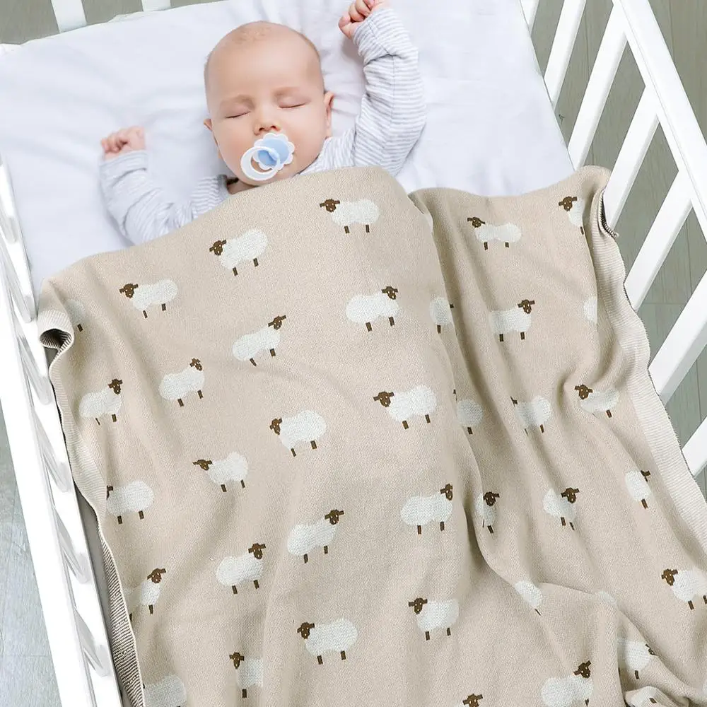 아기 담요 신생아 Swaddle Wrap 100*80 CM 코튼 니트 유아 어린이 유모차 침구 이불 슈퍼 부드러운 어린이 액세서리
