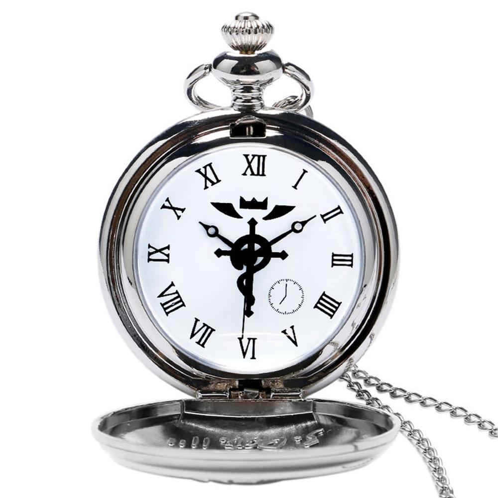 Reloj de bolsillo de varios estilos para hombre, pulsera de cuarzo con colgante de collar de plata y esmalte opaco, de lujo, regalo de Navidad