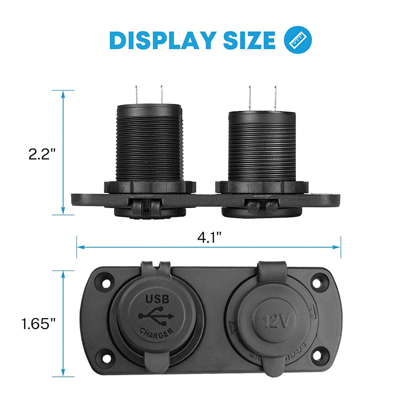 DaierTek 12V Dual USB Isqueiro Do Carro Soquete Divisor 12V Carregador Adaptador de Alimentação Acessórios de Tomada Chegam Novas
