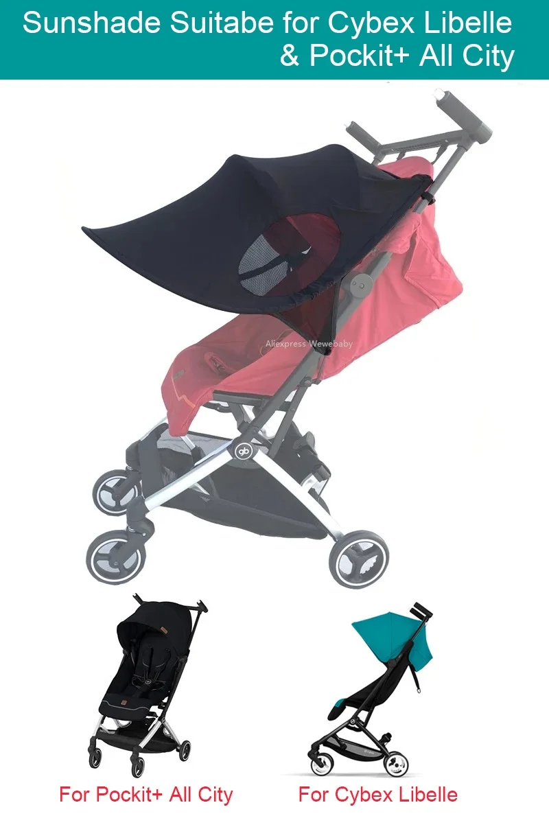 COLU KID ®   Accesorios para cochecito de bebé, parasol, parasol extensible, cubierta de dosel para Cybex Libelle y gb POCKIT + All City