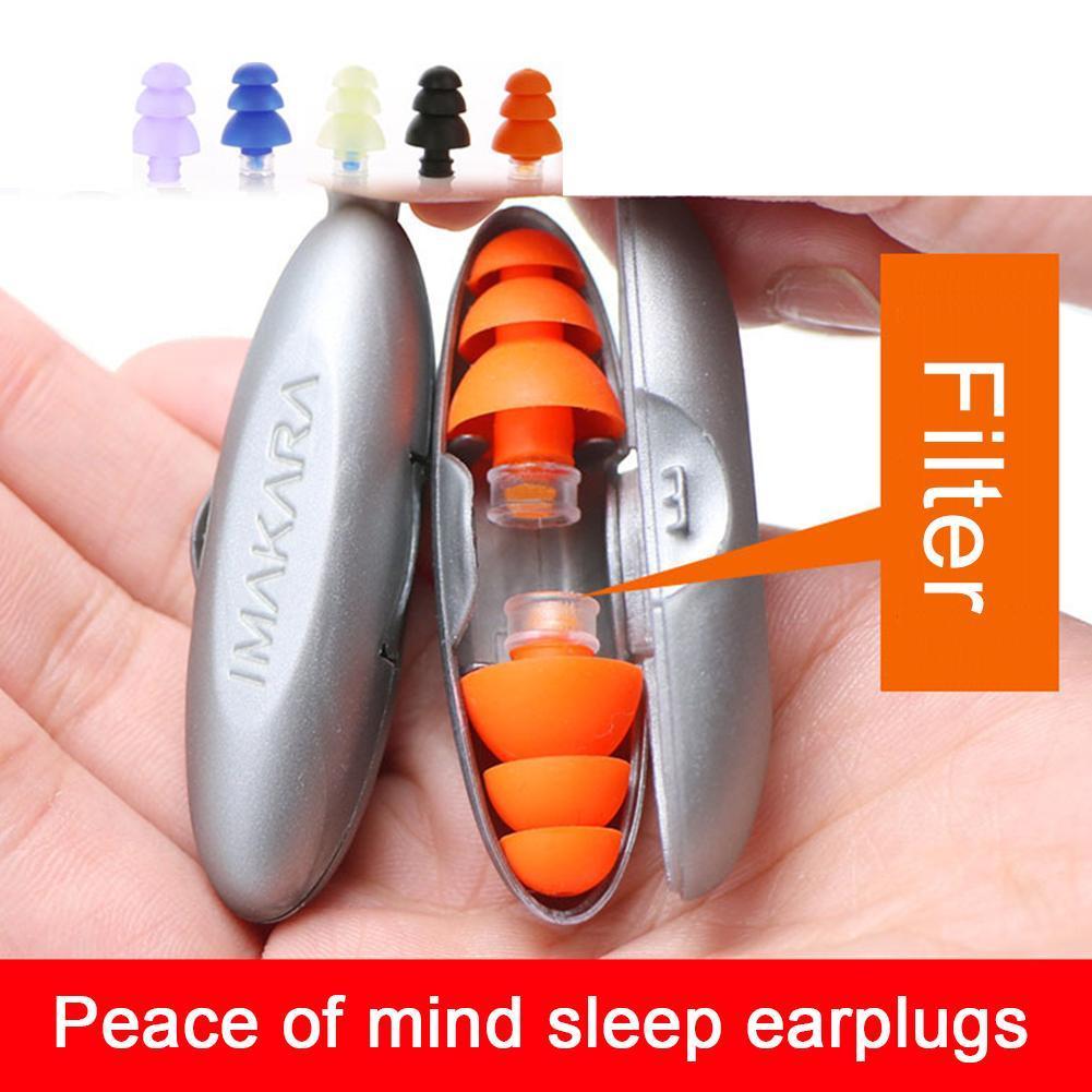 Tai Nghe Nhét Tai Giảm Tiếng Ồn Cắm Cho Giấc Ngủ Tấm Bảo Vệ Cách Âm Nhét Tai Để Ốp Lưng Silicone Bruit Chống Ngủ Tai Nghe Nhét Tai