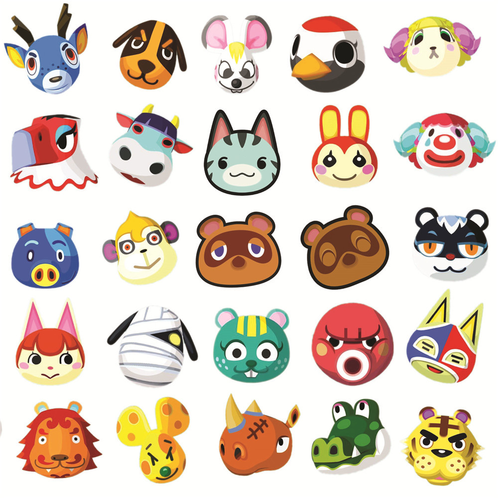 10/30/50 Con Ngộ Nghĩnh Trò Chơi Động Vật Vượt Chống Nước Miếng Dán Decal Xe Máy Hành Lý Đàn Guitar Ván Trượt Hoạt Hình Cổ Điển Miếng Dán