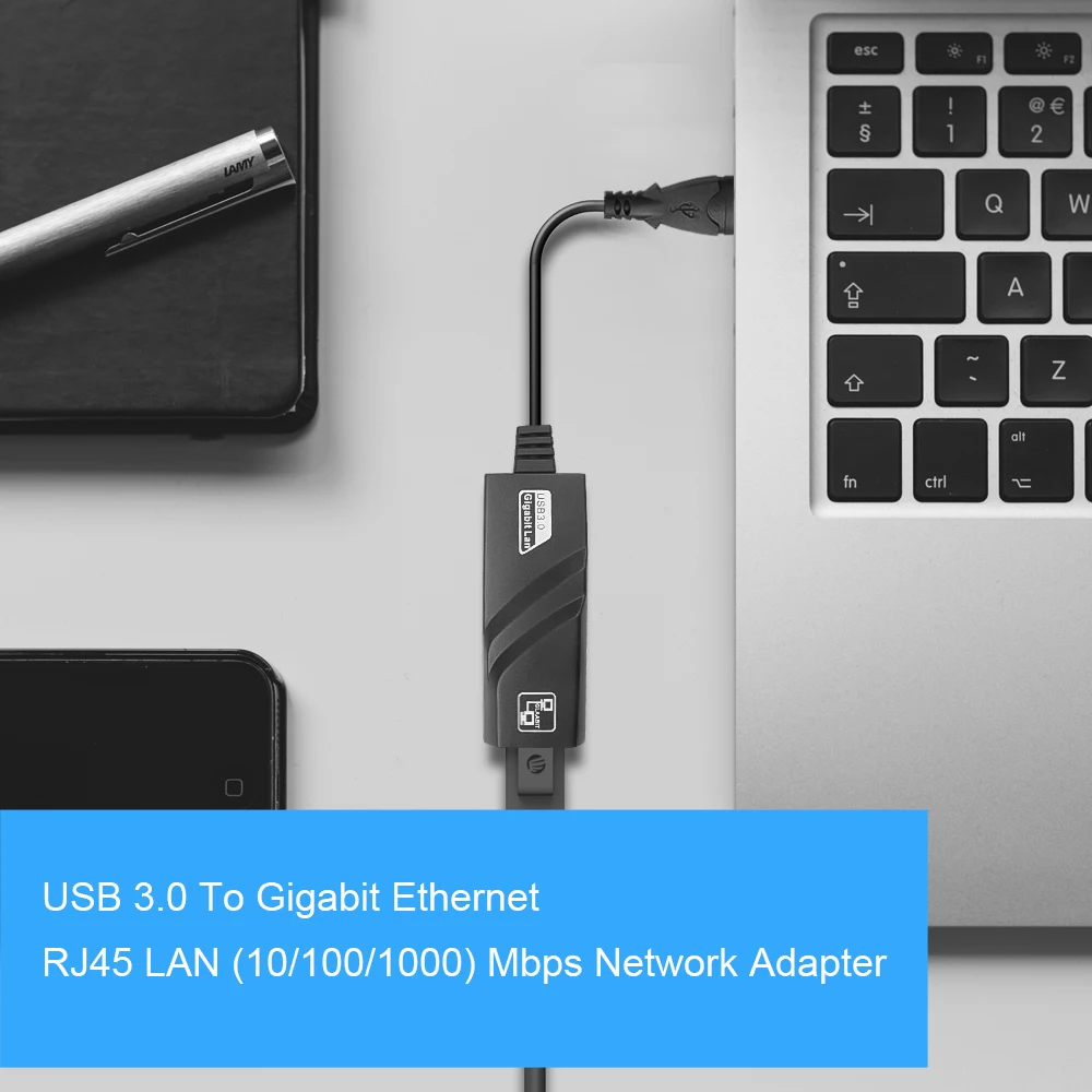 10/100/1000Mbps USB 3.0 Przewodowy adapter USB TypeC do Rj45 Lan Ethernet RTL8153 Karta sieciowa do komputera Macbook Windows Laptop