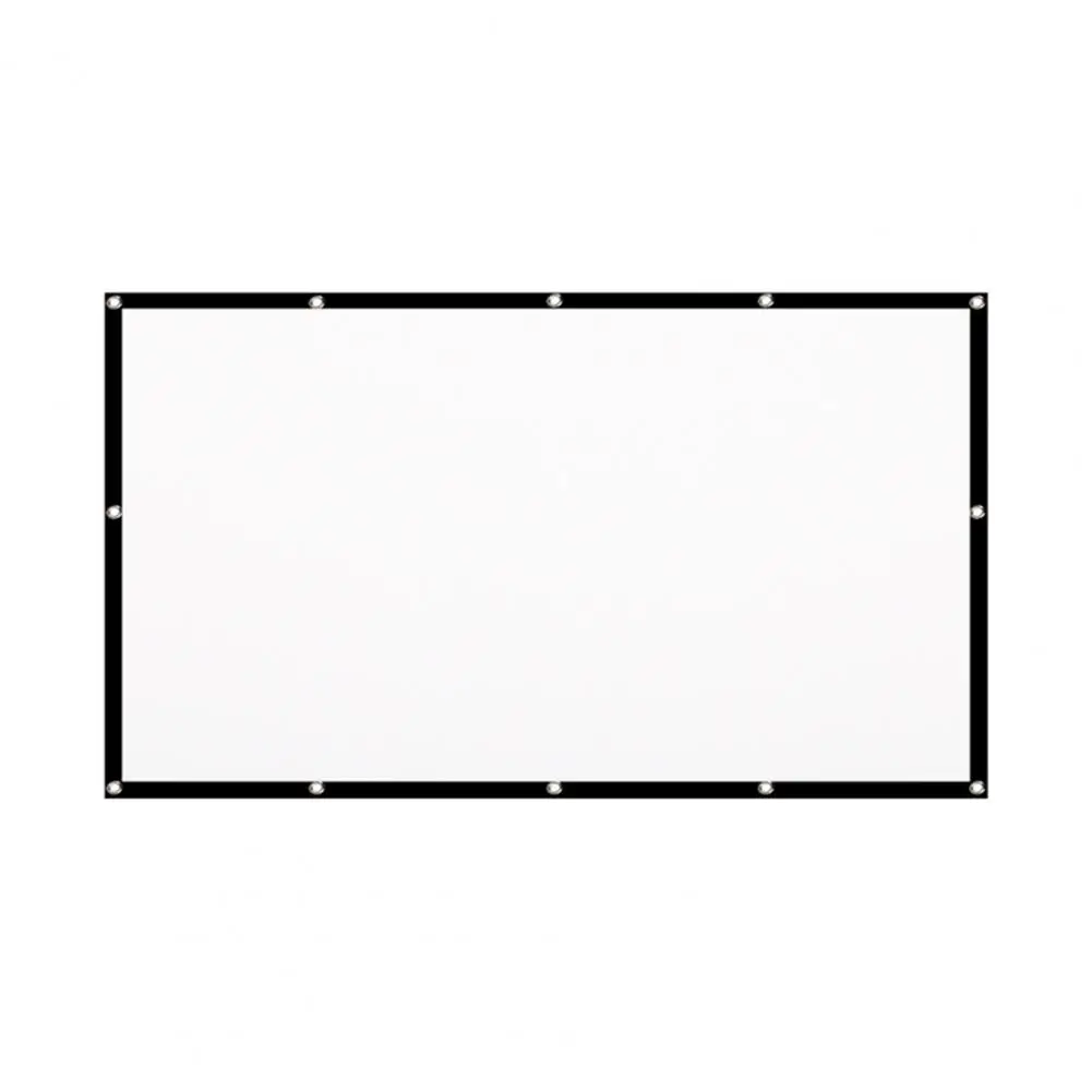 Lightweight H80Q Projector Screen Foldable Simple Design Polyester 80 Inch 16:9 Portable Projection Curtain for Movie 177cm x 99
