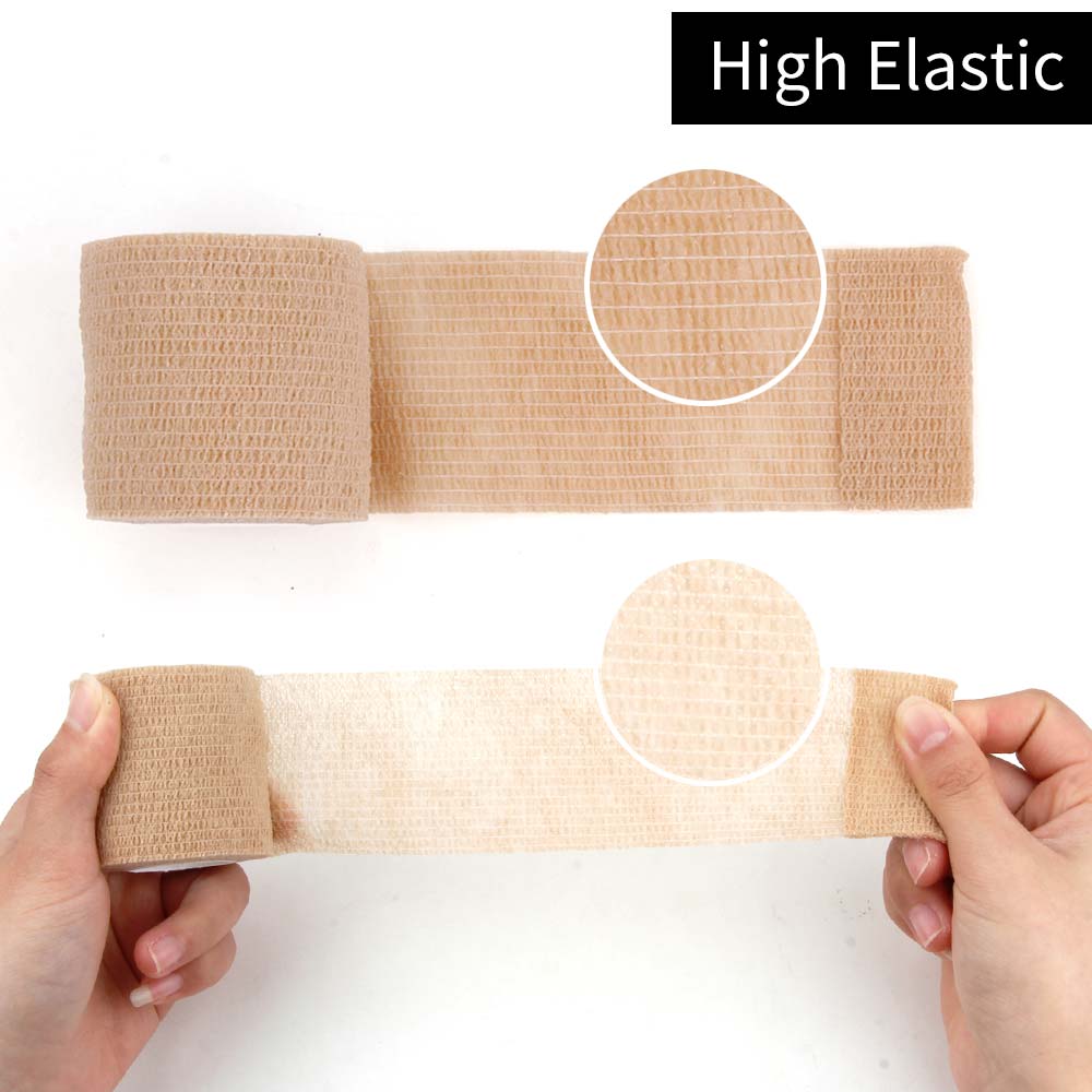 Vendaje de agarre de tatuaje autoadhesivo, cinta elástica no tejida desechable, protección para los dedos, 6/24/48 Uds.Maquillaje permanente Accesorios de tatuaje de vendaje elástico autoadhesivo