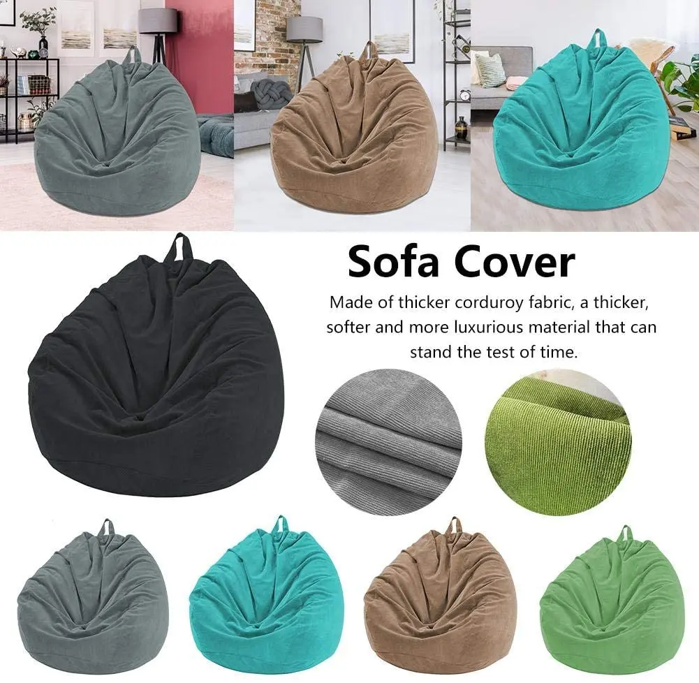 10 cores preguiçoso sofás capa cadeiras grande com forro interno quente veludo espreguiçadeira assento saco de feijão pufe puff sofá tatami sala estar