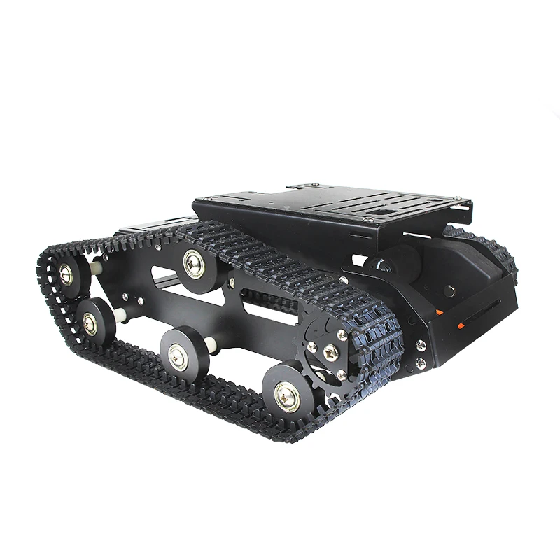 Kit de Chasis de coche con tanque de pista de Robot de Metal inteligente, carga útil de 10KG, Motor Dual de CC de 12V para Arduino Raspberry Pi, proyecto DIY