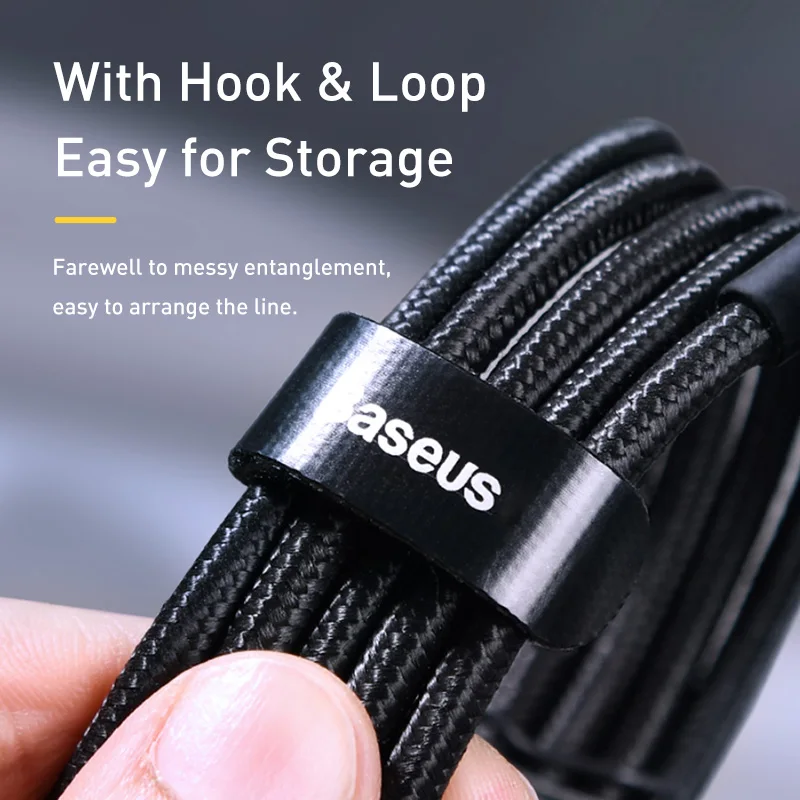 Baseus 100W USB C a USB tipo C Cable PD Cable de carga rápida 5A USB-C tipo C Cable para iPhone17 MacBook Samsung Xiaomi
