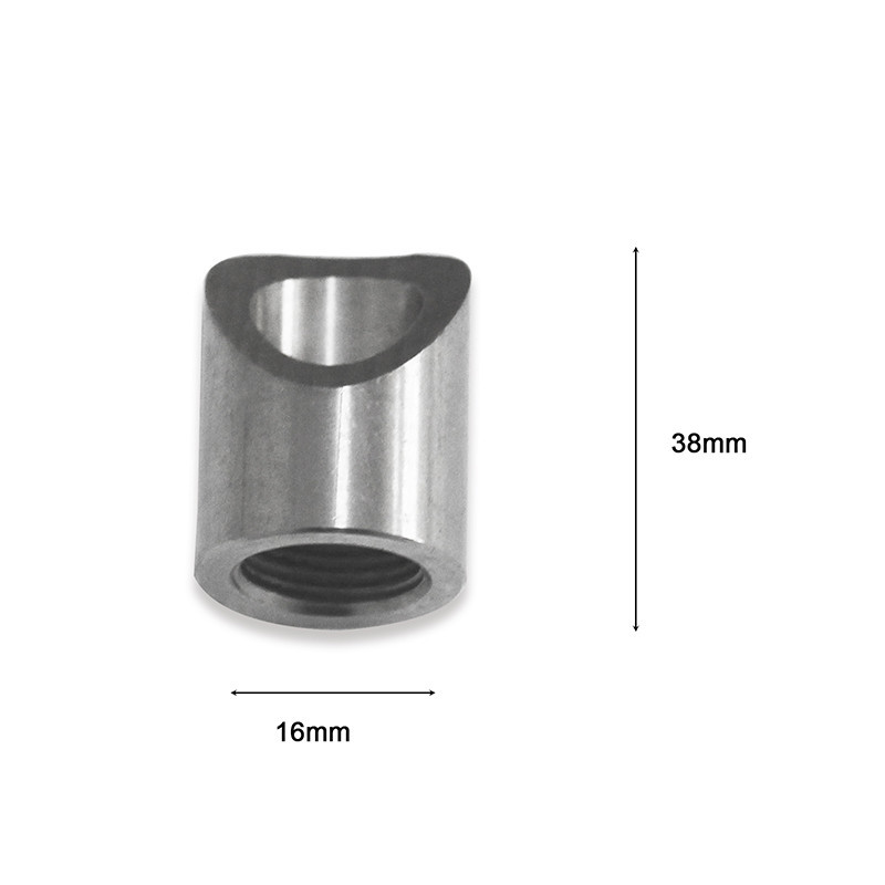 Baja Nirkarat Pre-curved Cut O2 Sensor Oksigen Weld Bung Nut 45 Derajat M18 X 1.5
