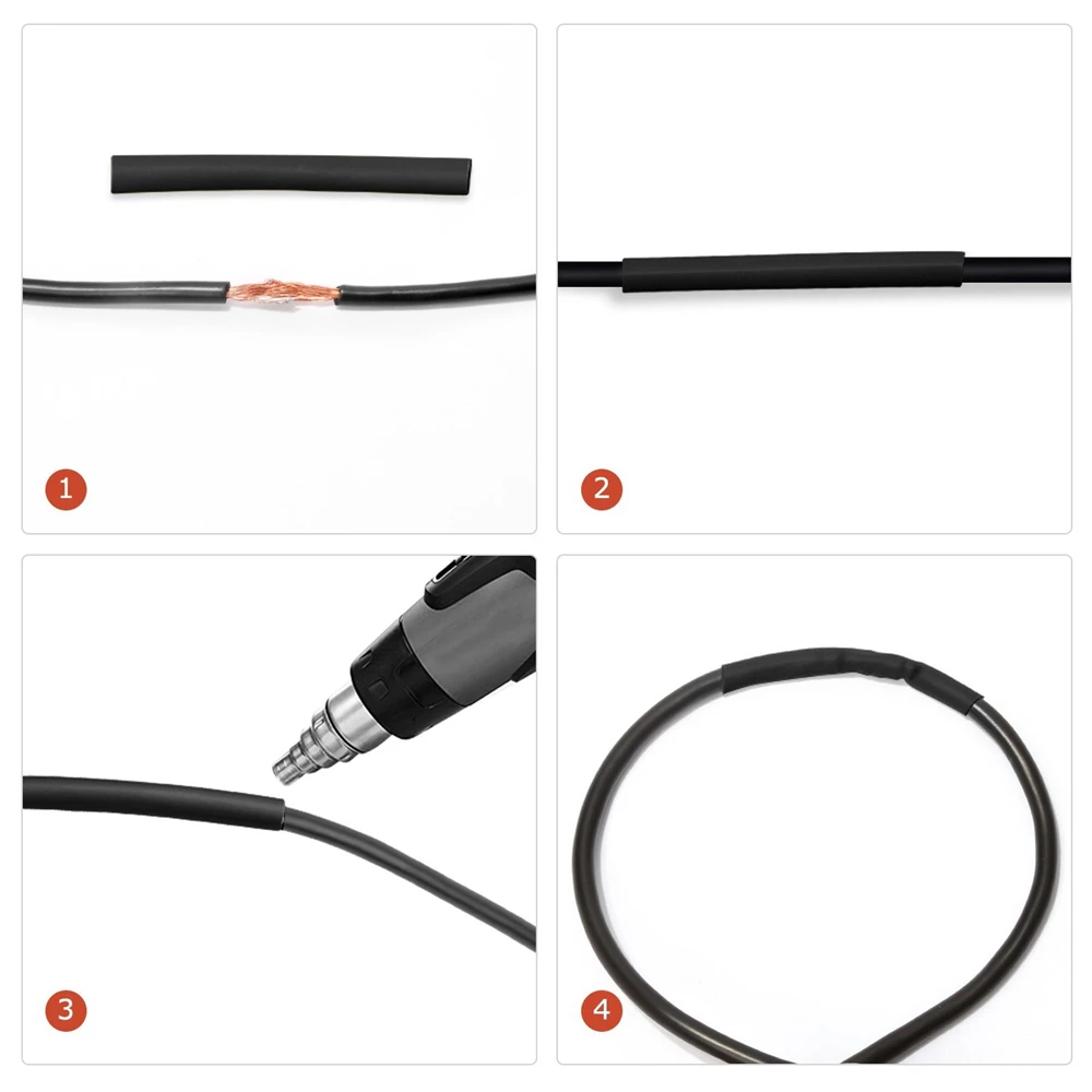 164 Cái/bộ Polyolefin Bị Thu Hẹp Các Loại Nhiệt Ống Dây Cáp Cách Nhiệt Sleeving Ống Bộ 2:1
