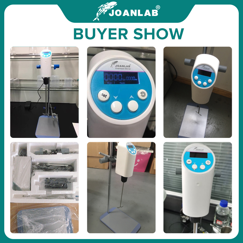 JOANLAB Official Store ห้องปฏิบัติการเครื่องกวนเครื่องกวนไฟฟ้าจอแสดงผลแบบดิจิตอล Overhead Stirrer Lab Mixer Lab อุปกรณ์ 110V ถึง 220V