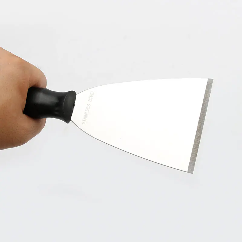 Raschietto a lama obliqua in acciaio inossidabile da 1 pezzo di alta qualità, lunghezza 250 mm, con manico in plastica