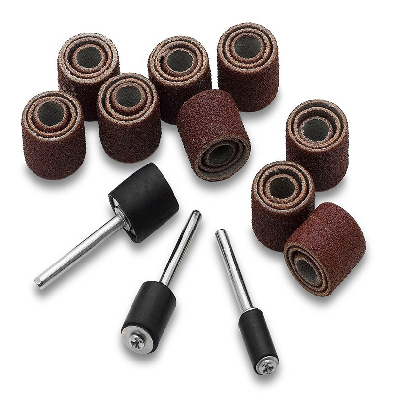 51PCS/11PCS Kit di levigatura a tamburo adatto per Dremel include mandrini a tamburo in gomma Kit tamburo nastri abrasivi mandrino