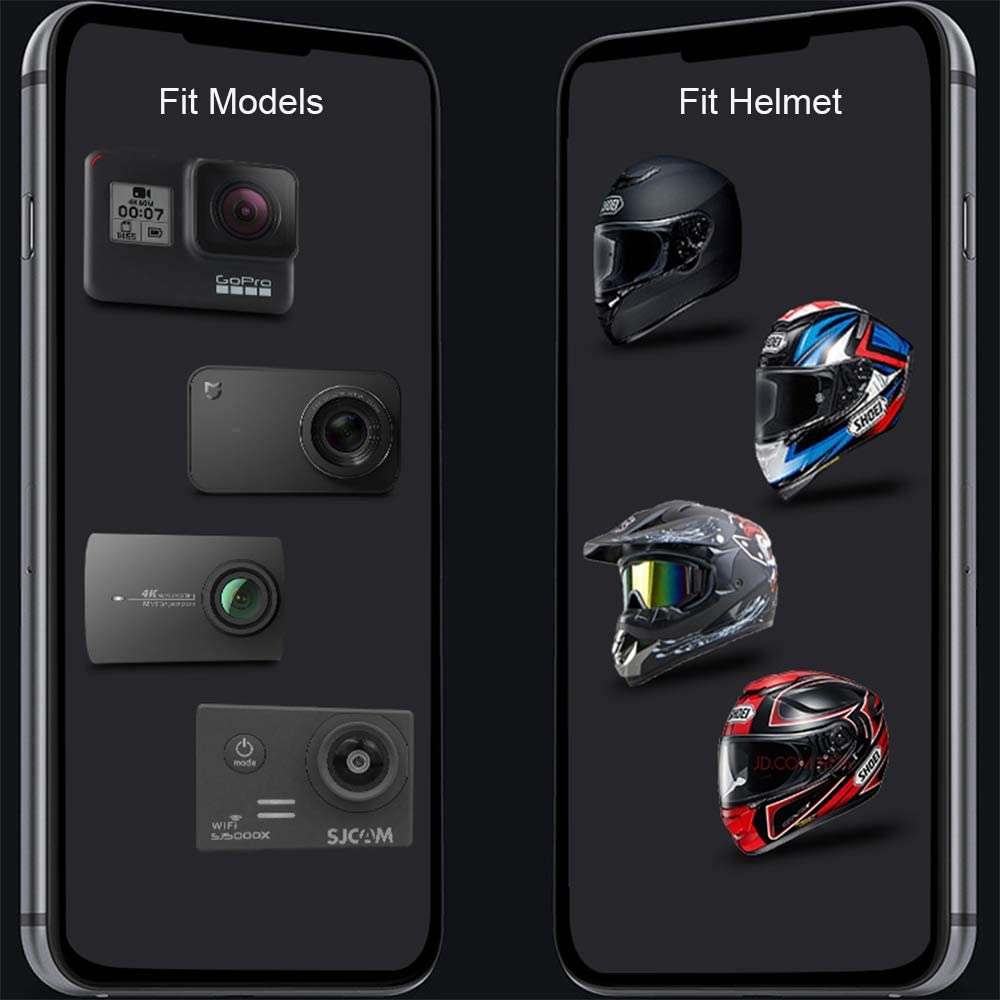 Suporte de capacete para gopro hero 11 10 9 8 7 6 5 4 3 motocicleta yi ação esportes câmera montagem rosto cheio titular acessórios