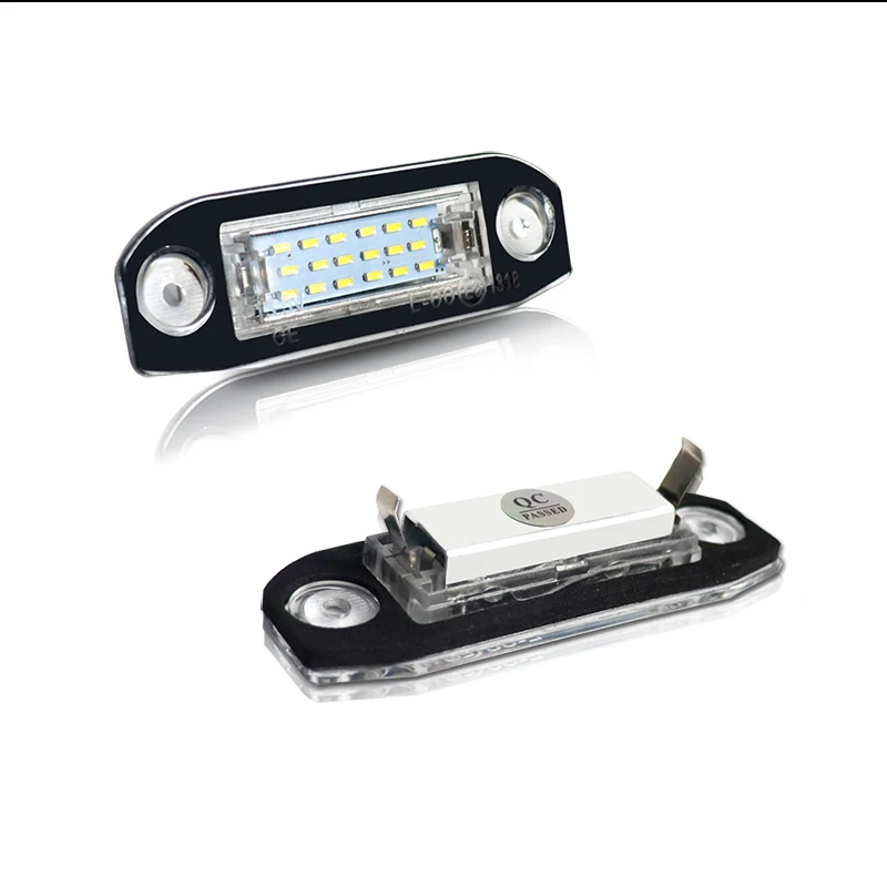 Ijdm xenon branco oem-ajuste completo led luz da placa de licença para volvo s80 xc90 s40 v60 xc60 s60 c70 xc70 v70 lâmpada de número de estilo do carro