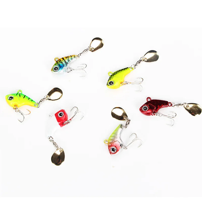 1 Chiếc Quay Kim Loại VIB Rung Mồi Con Quay Spinner Mồi Câu Cá 6G 10G 20G Ghép Hình Cá Hồi Mùa Đông câu Cá Cứng Mồi Câu Pesca