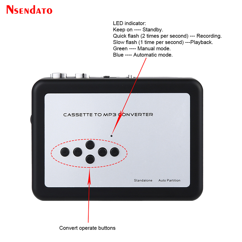 Ezcap 231 USB-Kassettenband, Musik-Audio-Player zu MP3-Konverter, Klebebänder, Kassetten-Player-Recorder, sparen Sie MP3-Dateien in USB-Flash/USB